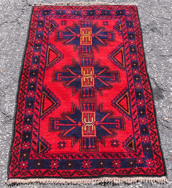 20TH C. GEOMETRIC PATTERN RUG