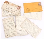 CIVIL WAR SOILDERS LETTERS TO FAMILY LOT OF 5