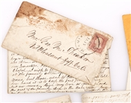 CIVIL WAR SOILDER'S LETTERS TO FAMILY LOT OF 5