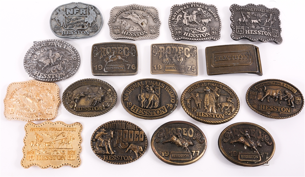 1970s & 1980s HESSTON NFR COMMEMORATIVE BELT BUCKLES 