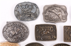 1970's & 1980's HESSTON NFR COMMEMORATIVE BELT BUCKLES 
