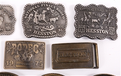1970's & 1980's HESSTON NFR COMMEMORATIVE BELT BUCKLES 