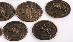 1970's & 1980's HESSTON NFR COMMEMORATIVE BELT BUCKLES 