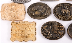 1970's & 1980's HESSTON NFR COMMEMORATIVE BELT BUCKLES 
