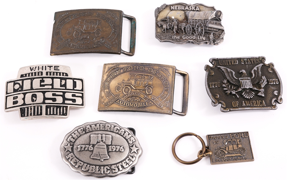 AMERICANA BELT BUCKLES LOT OF 6