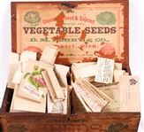 D.M. FERRY & CO SEED BOX AND 18TH C. EPHEMERA LOT