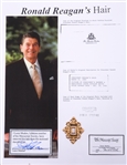 RONALD REAGAN HAIR SAMPLE WITH COA FROM LOUIS MUSHRO 