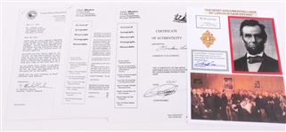 ABRAHAM LINCOLN HAIR SAMPLE WITH COA FROM LOUIS MUSHRO