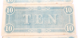 1864 $10 CONFEDERATE STATES RICHMOND OBSOLETE NOTES