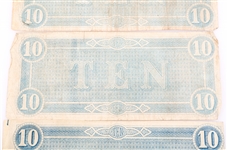 1864 $10 CONFEDERATE STATES RICHMOND OBSOLETE BANKNOTES