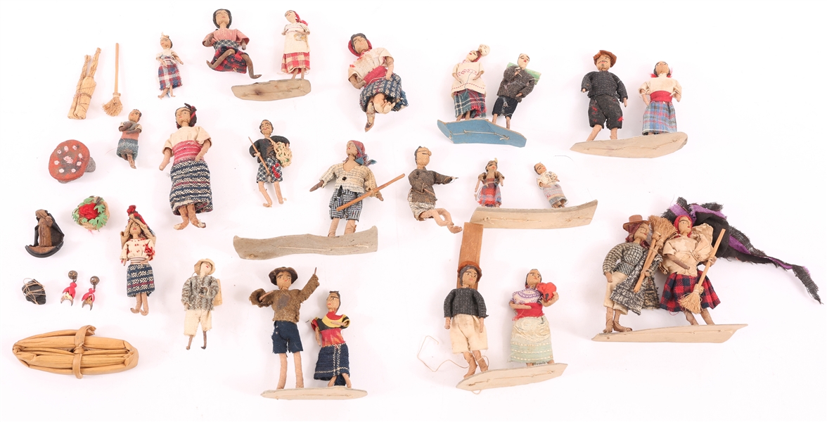 LATE 19TH C. PHILIPPINES HANDMADE MINIATURE DOLLS