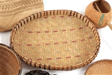 LATE 19TH C. PHILIPPINES BASKETS & DRINKING GOURD