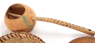 LATE 19TH C. PHILIPPINES BASKETS & DRINKING GOURD