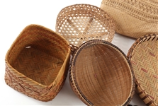 LATE 19TH C. PHILIPPINES BASKETS & DRINKING GOURD
