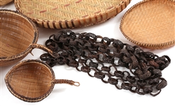 LATE 19TH C. PHILIPPINES BASKETS & DRINKING GOURD
