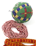 LATE 19TH C. NATIVE AMERICAN BEADED & WOVEN TRADE GOODS