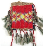LATE 19TH C. NATIVE AMERICAN BEAD AND QUILLWORK POUCHES