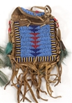 LATE 19TH C. NATIVE AMERICAN BEAD AND QUILLWORK POUCHES