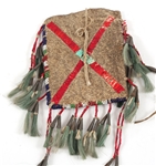 LATE 19TH C. NATIVE AMERICAN BEAD AND QUILLWORK POUCHES