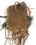 LATE 19TH C. NATIVE AMERICAN BEAD AND QUILLWORK POUCHES