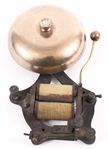 20TH C. BRASS RAIL STATION BELL LONG ISLAND NY