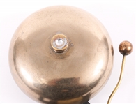 20TH C. BRASS RAIL STATION BELL LONG ISLAND NY