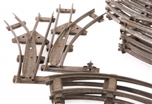 IVES STANDARD GAUGE WIND UP TRAIN WITH TRACK