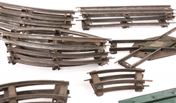 IVES STANDARD GAUGE WIND UP TRAIN WITH TRACK