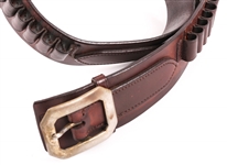 LEATHER HANDGUN HOLSTER AND AMMO BELT