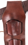 LEATHER HANDGUN HOLSTER AND AMMO BELT