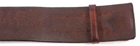 LEATHER HANDGUN HOLSTER AND AMMO BELT