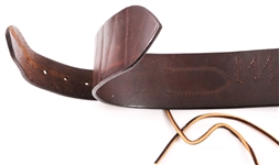 LEATHER HANDGUN HOLSTER AND AMMO BELT