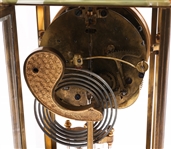 ANSONIA REGULATOR CLOCK WITH GREEN AGATE ACCENTS