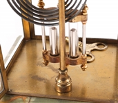 ANSONIA REGULATOR CLOCK WITH GREEN AGATE ACCENTS