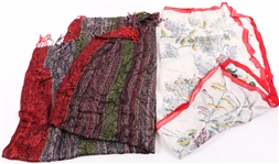 SILK LONG SCARF AND POLYESTER SQUARE SCARF