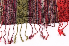 SILK LONG SCARF AND POLYESTER SQUARE SCARF