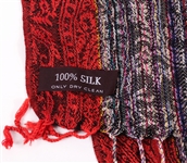 SILK LONG SCARF AND POLYESTER SQUARE SCARF