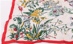 SILK LONG SCARF AND POLYESTER SQUARE SCARF