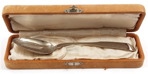 COIN SILVER N&T FOSTER ENGRAVED SERVING SPOON
