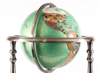 GREEN TURQUOISE SEMI PRECIOUS STONE GLOBE 36 STAND
