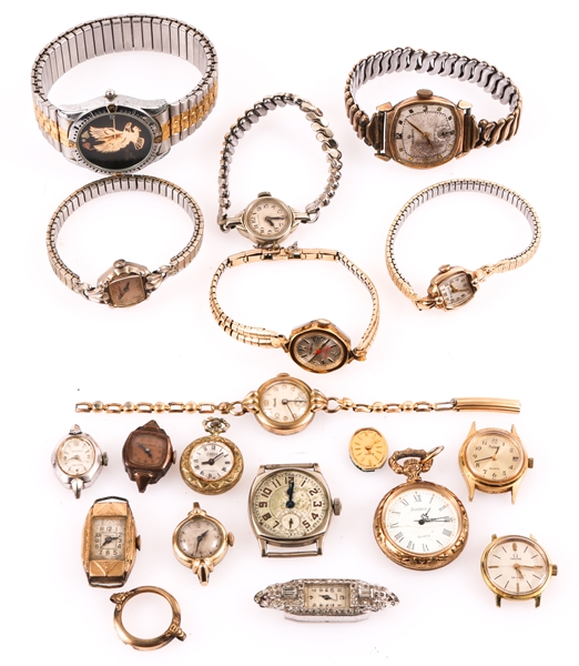 20TH C. WRIST WATCHES - FOR PARTS OR REPAIR