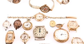 20TH C. WRIST WATCHES - FOR PARTS OR REPAIR