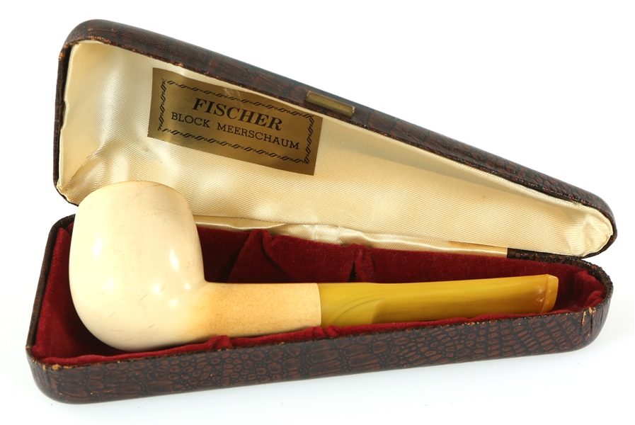 FISCHER BLOCK MEERSCHAUM PIPE WITH CASE