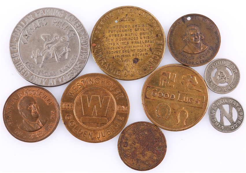 TOKENS, CHALLENGE COINS, TRANSIT TOKENS