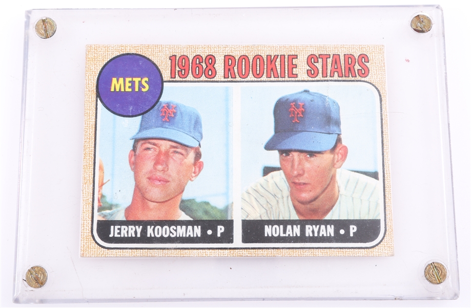 TOPPS 1968 JERRY KOOSMAN & NOLAN RYAN ROOKIE CARD