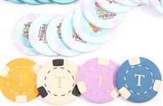 CASINO GAMING GAMBLING CHIPS - LOT OF 42