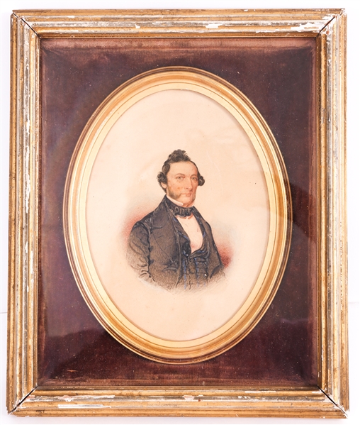 LATE 19TH C. PORTRAIT PRINT IN GILT FRAME