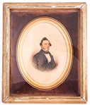 LATE 19TH C. PORTRAIT PRINT IN GILT FRAME