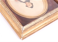 LATE 19TH C. PORTRAIT PRINT IN GILT FRAME