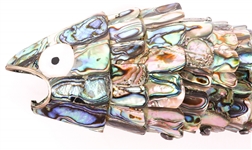 MID 20TH C. ARTICULATED ABALONE FIGURAL BOTTLE OPENER